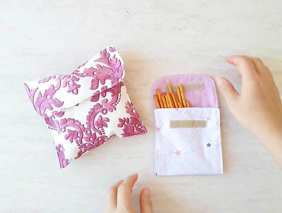 Sew reusable sandwich baggies