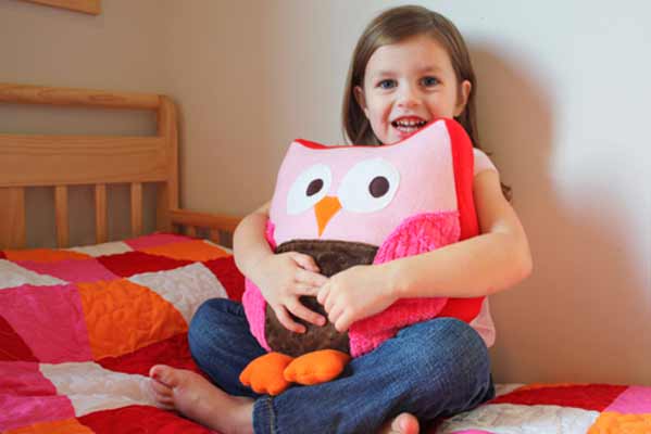 Snuggly owl pillow