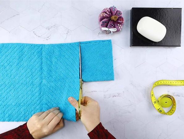 DIY Soap Saver Pouch Out Of Washcloth (VIDEO) ⋆ Hello Sewing