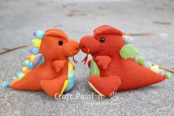 Sock dragon soft toy