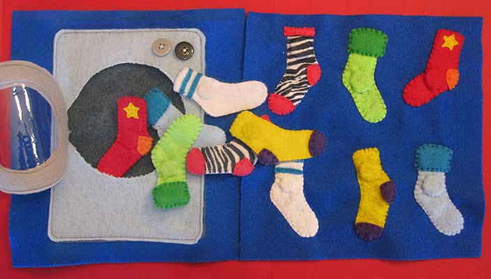 Sock Matching Quiet Book Page