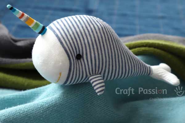 Sock Narwhal sewing pattern