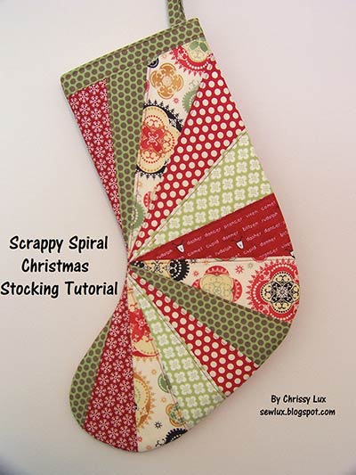 spiral quilted stocking pattern