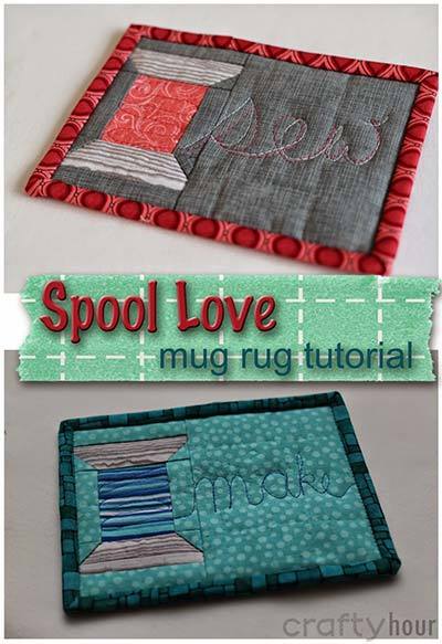 spool love mug rug