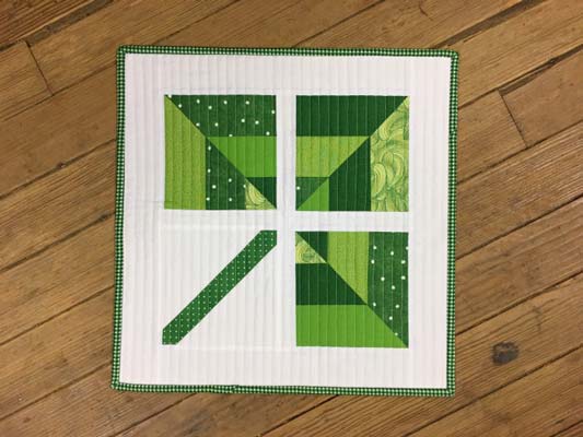 lucky mini quilt for st. patricks day