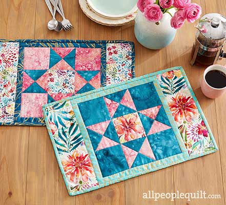 star quilted placemats