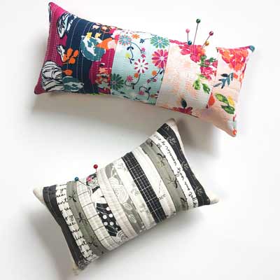 Scraptastic and Simple QAYG Strip Pincushion