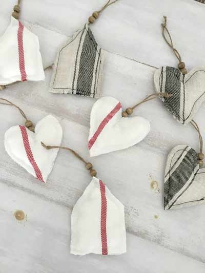 Farmhouse Fabric Ornaments