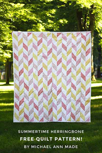 Summertime herringbone quilt