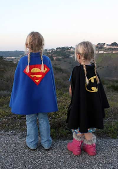 superhero fleece poncho for kids
