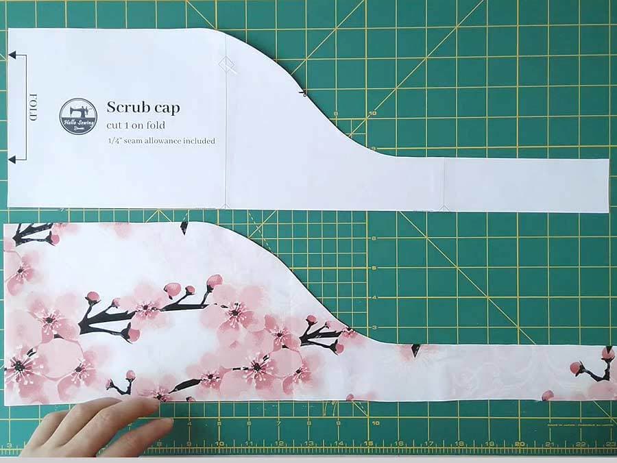 Diy Surgical Scrub Cap Free Sewing Pattern Hello - Diy Fabric Nurse Hat Paper