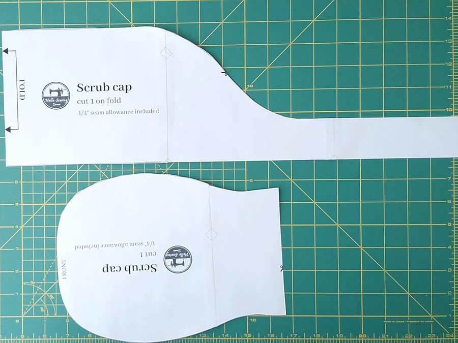 DIY Surgical Scrub Cap Free Sewing Pattern ⋆ Hello Sewing