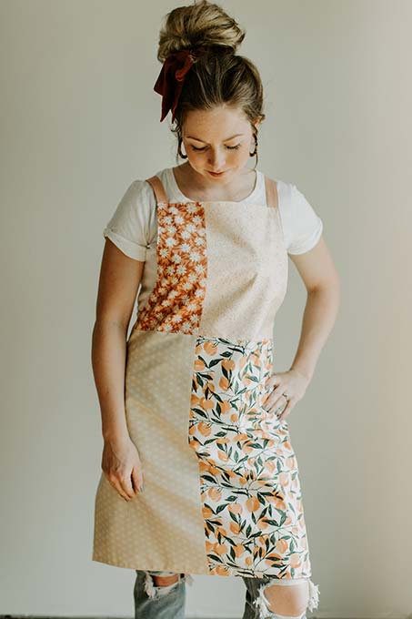 patchwork full apron pattern