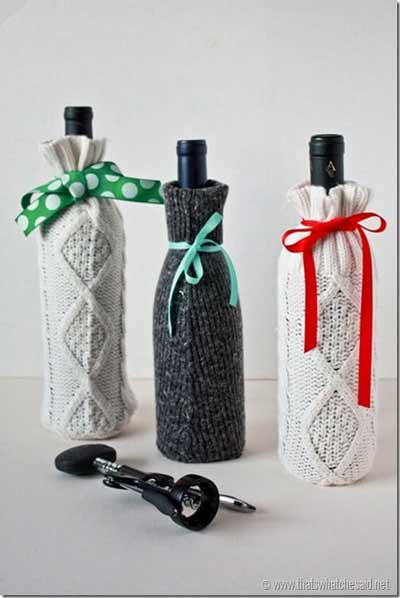 Sweater Sleeve Wine Bottle Gift Bags