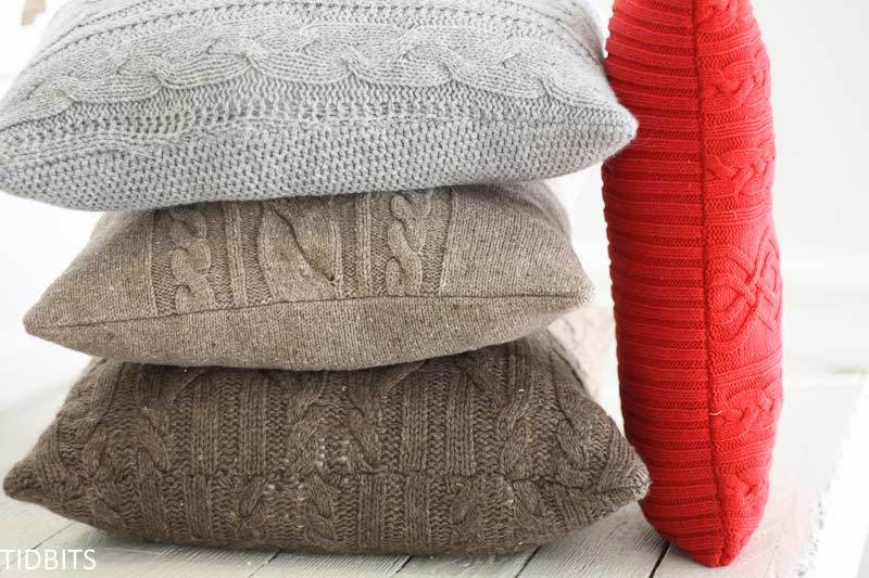 sweater throw pillows