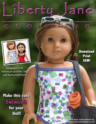 Bodysuit sewing pattern for Barbie doll, clothing pattern