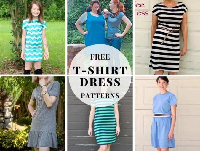 free t-shirt dress sewing patterns