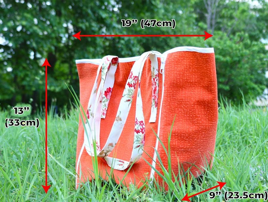 diy tablecloth picnic bag size