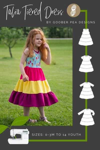 Talia tiered dress for girls