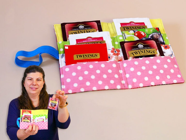 DIY Tea Wallet // Tea Bag Holder Sewing Pattern