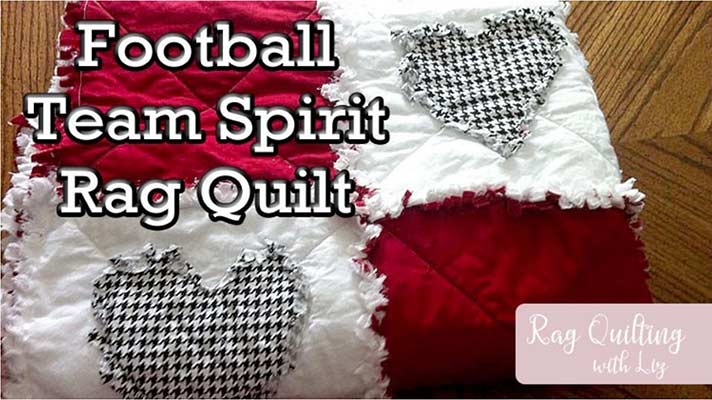 footbal spirit rag quilt
