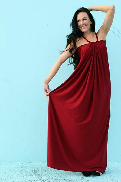 Aja Plunging Neckline Maxi Dress Tutorial and Free Pattern – the