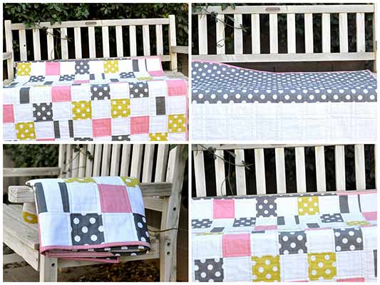 Squares baby quilt