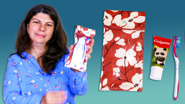 DIY Toothbrush & Toothpaste Travel Pouch / Sewing Pattern + VIDEO