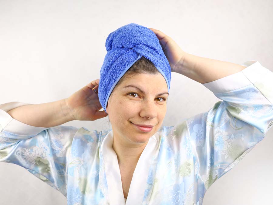 Diy hair turban online towel