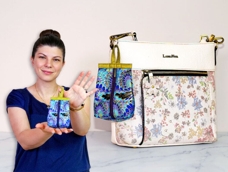 DIY Triangle Pouch Bag Charm // Triangle zipper coin purse Sewing Pattern