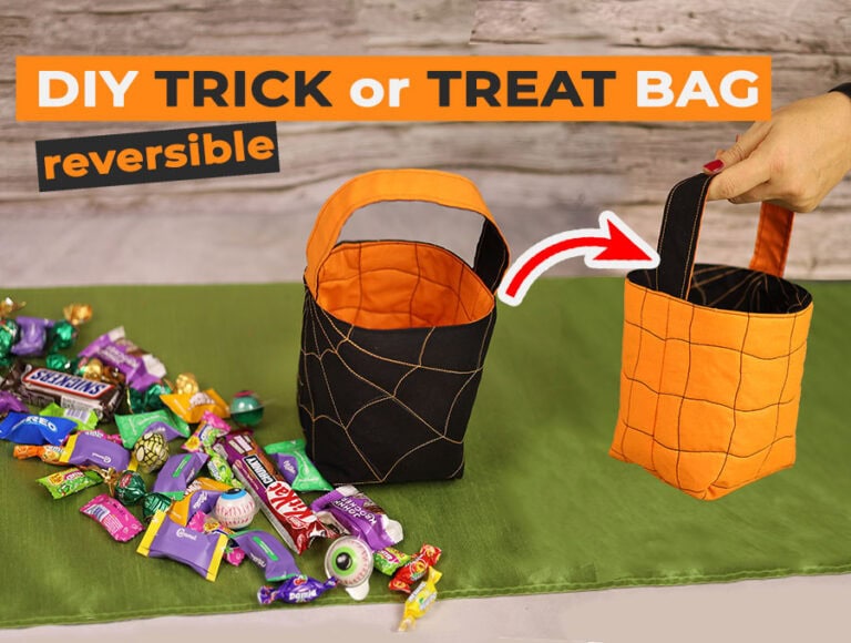 DIY Trick or Treat Bag Pattern – How to Sew a Reversible Trick or Treat Bag [VIDEO]