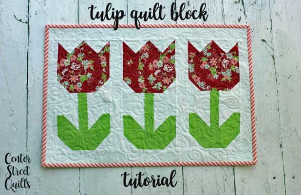 Tulip quilt block tutorial