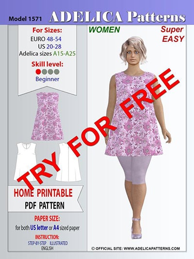 classic tunic pattern for plus size