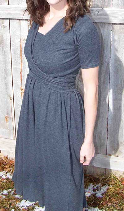 2-in1 Knit wrap nursing or maternity dress