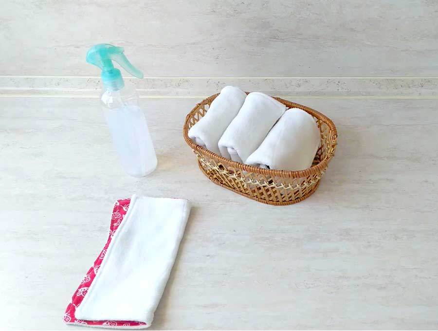 Replace your paper towel roll with linen cloths