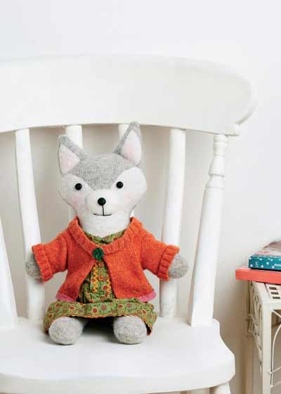 Upcycled toy fox