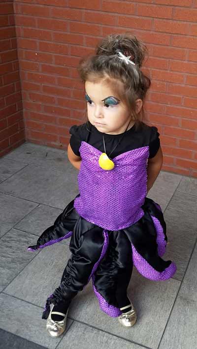 DIY Ursula Costume for a little girl