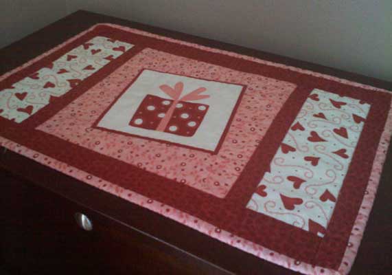 valentine's day placemats quilting pattern