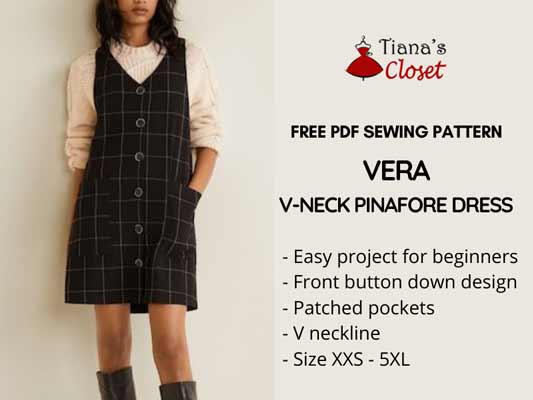 Simple pinafore dress pattern free