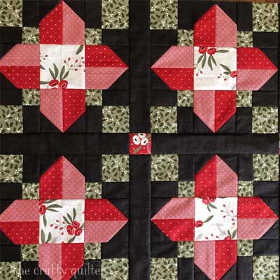 Vinca Quilt Block 12” quilt block