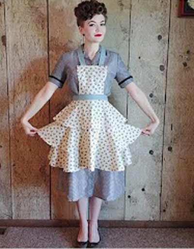 Frilly vintage style apron