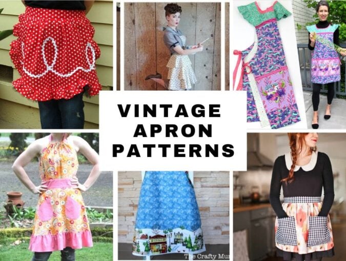 20+ Vintage Apron Patterns - Free, Cute And Easy To Sew ⋆ Hello Sewing