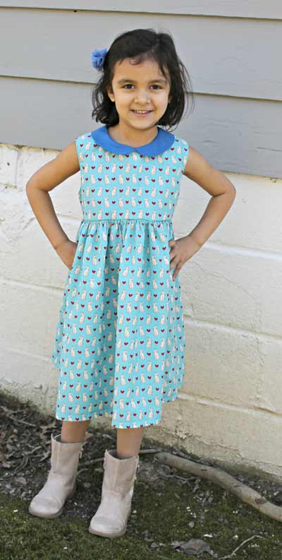 Vintage girl dress pattern