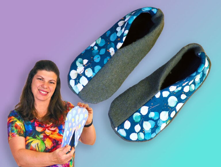 Warm Winter Slippers – Cute and Easy Upcycled Fabric Slippers [Video + Pattern]