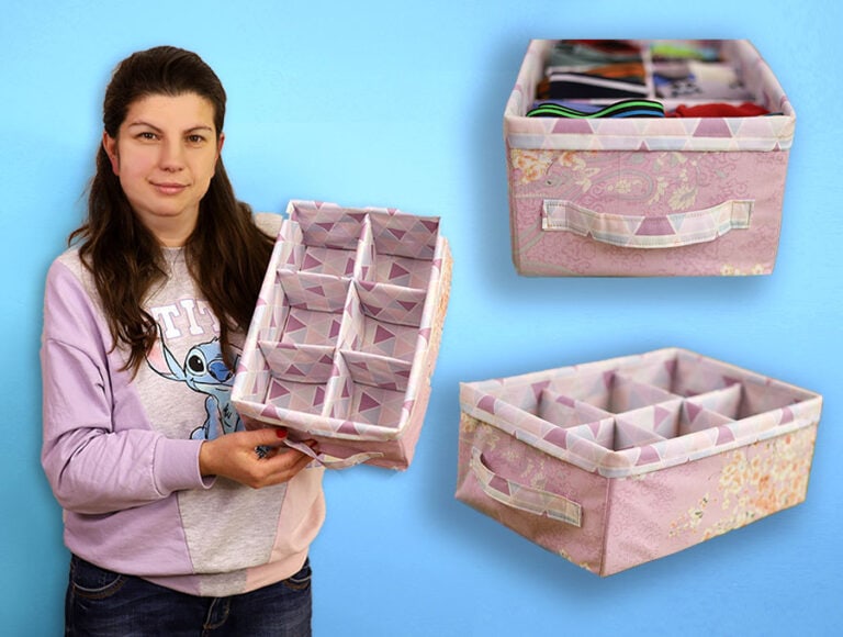 Washable Storage Box with Six Compartments