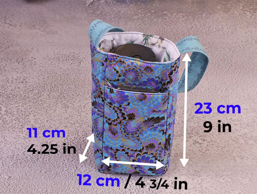 water bottle holder- finished size