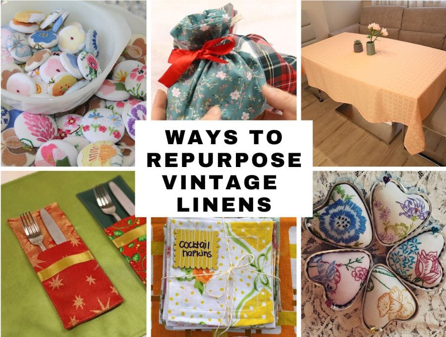 pin - ways to repurpose-vintage linens