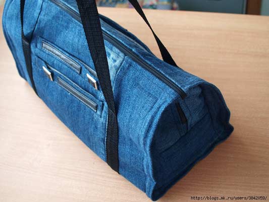 denim weekend bag