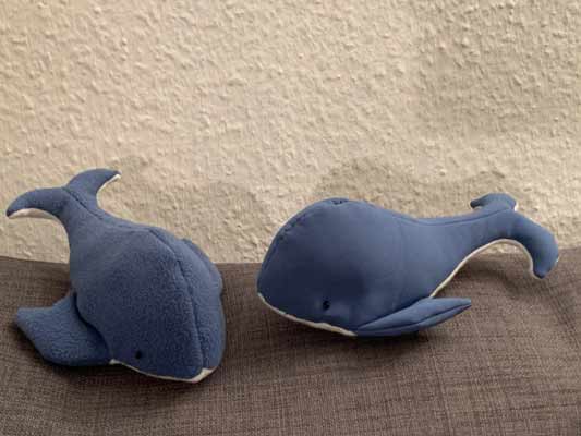 Simple whale plush pattern