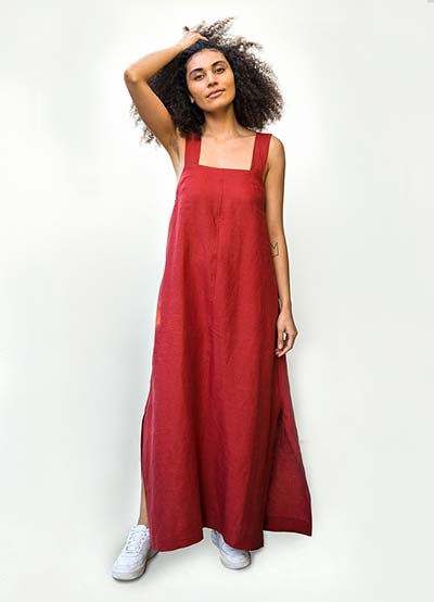 Aja Plunging Neckline Maxi Dress Tutorial and Free Pattern – the thread